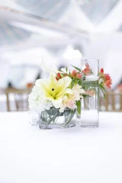 A flower decoration on a table Stock Photos