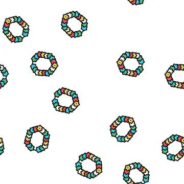 Flower decoration vector seamless pattern Stock Illustration