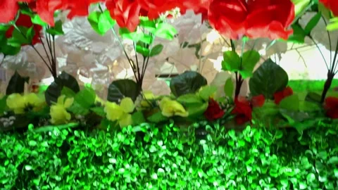Flower decoration in the wedding hall 库存影片 224464559