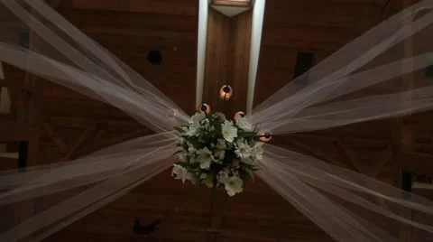 Flower Decorations Hanging From Ceiling Pan Around Vidéo 11851145
