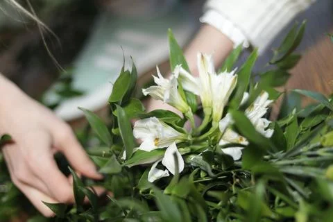 Flower decorations for home, decorative elements Stock Photos