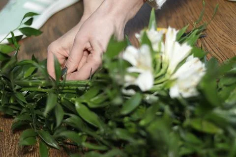 Flower decorations for home, decorative elements Stock Photos