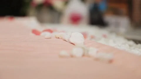 Flower decorations on the wedding Stock Footage 57220009