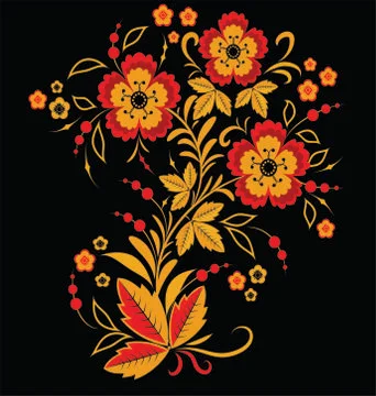 Flower decorative style background Illustrazione stock
