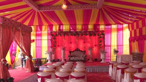 Flower decoretion in wedding function Stock Footage 162619740