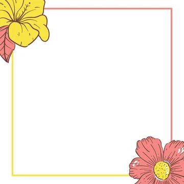 Flower design background. Flower background. Flower design. Flower border d.. Stock Illustration