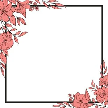 Flower design background. Flower background. Flower design. Flower border d.. Stock Illustration