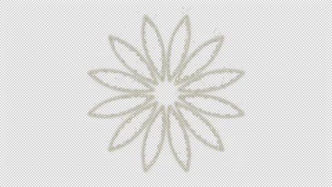 Flower design Emitting Particles with Alpha Channel, it can be used as Stock-Footage 247042695
