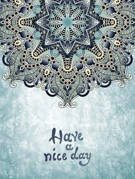 Flower design on grunge background Stock Illustration