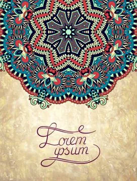 Flower design on grunge background Stock Illustration