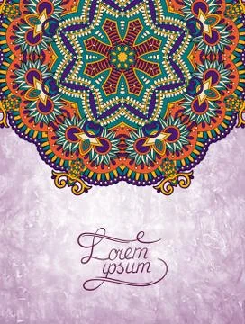 Flower design on grunge background Stock Illustration