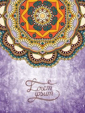 Flower design on grunge background Illustrazione stock