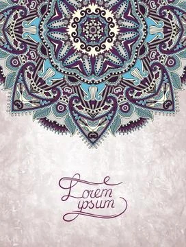 Flower design on grunge background Stock Illustration