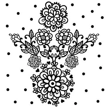 Flower design isolated elements. Illustrazione stock