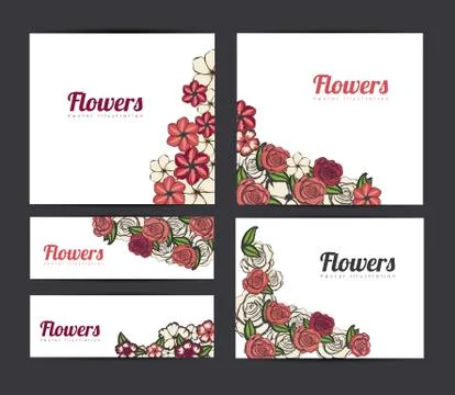 Flower design over black background vector illustration Ilustração Stock