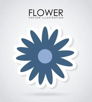 Flower design over gray background vector illustration Ilustração Stock