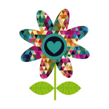Flower design over white background vector illustration Ilustração Stock