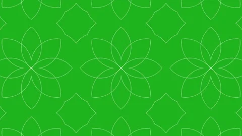 Flower designs illusion with green screen background Stock Footage 135968497