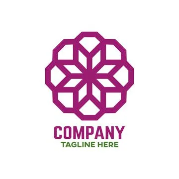 Flower diamond logo Illustrazione stock