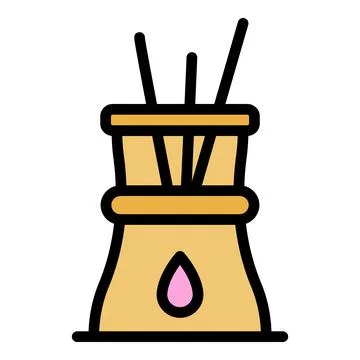 Flower diffuser icon color outline vector Stock Illustration