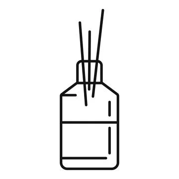 Flower diffuser icon, outline style Stock Illustration