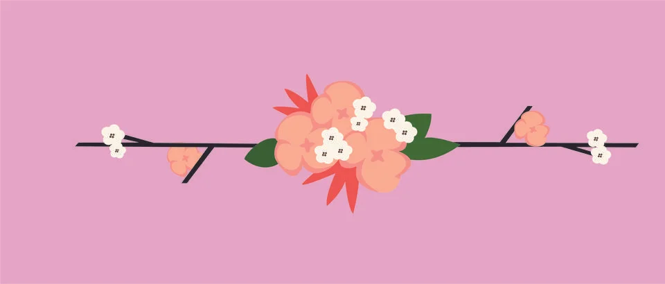 Flower divider Stock Illustration