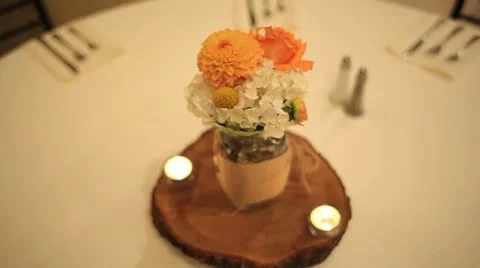 Flower Down Dolly Table Stock Footage 20567147