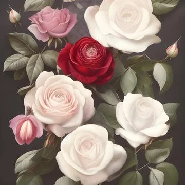 Flower draw seamless random pattern. floral abstract background. modern des.. Stock Illustration