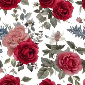 Flower draw seamless random pattern. floral abstract background. modern des.. Illustrazione stock