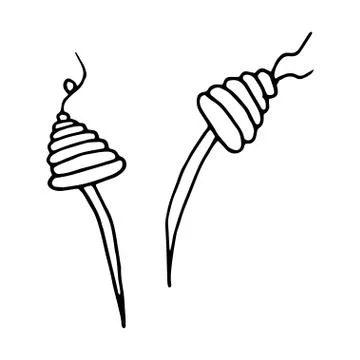 Flower drawing. Vector hand-drawn doodle illustration Stock Illustration