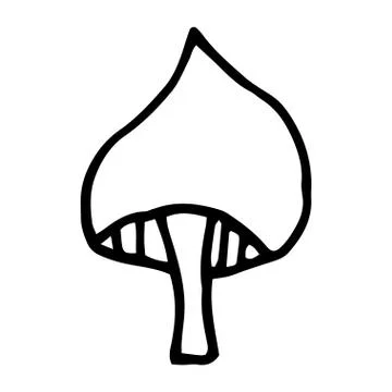 Flower drawing. Vector hand-drawn doodle illustration Stock Illustration