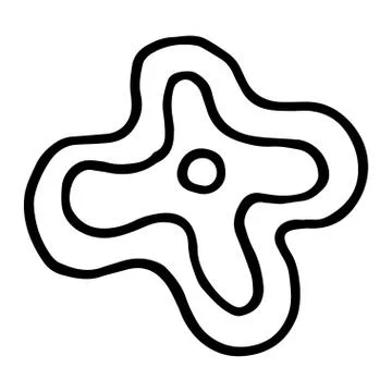 Flower drawing. Vector hand-drawn doodle illustration Stock Illustration