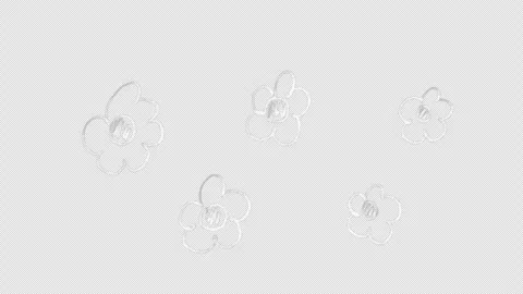 Flower drawn with white chalk, animation Vidéo 333470456