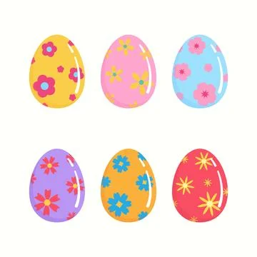 Flower easter egg Stock Illustration