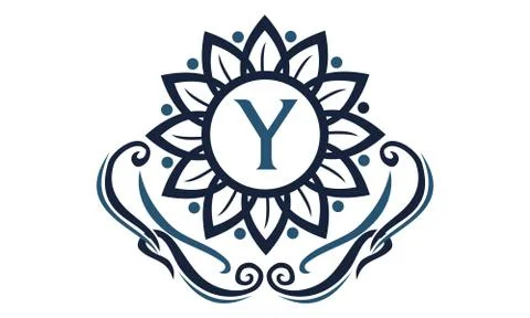 Flower Elegance Initial Y Stock-Illustration