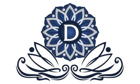 Flower Elegant icon Initial D Stock-Illustration