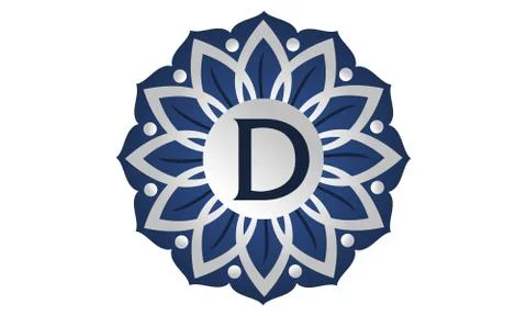 Flower Elegant icon Initial D Stock-Illustration