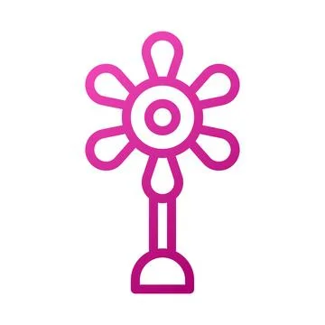 Flower Element gradient pink easter illustration Illustrazione stock