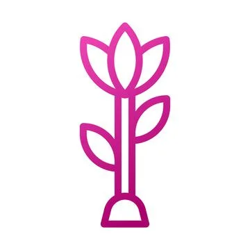 Flower Element gradient pink easter illustration Illustrazione stock