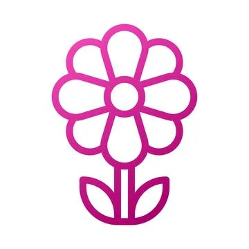 Flower Element gradient pink easter illustration Stock Illustration