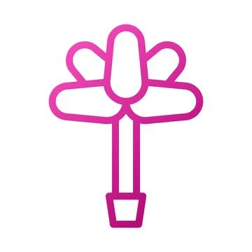 Flower Element gradient pink easter illustration Stock Illustration