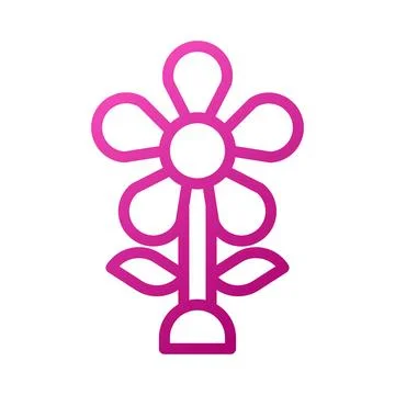 Flower Element gradient pink easter illustration Stock Illustration