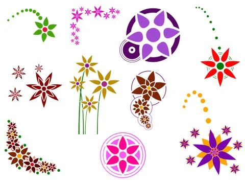 Flower Elements Stock-Illustration