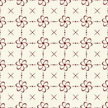 Flower ethnic seamless pattern design for background or wallpaper Stock Illustration