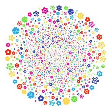 Flower Exploding Cluster Stock Illustration