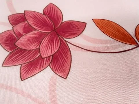 Flower on fabric Stock Photos