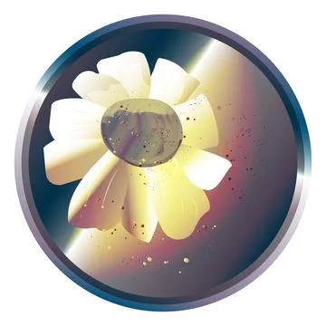 A flower in fantasy outer space. Stock Illustration