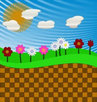 Flower field Illustrazione stock