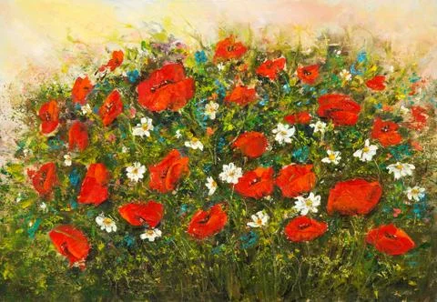 Flower fields Stock Illustration