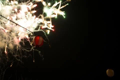 Flower firework in Japan 写真素材